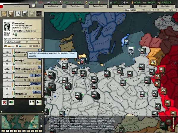 Пример визуального стиля и графики игры Arsenal of Democracy  A Hearts of Iron Game
