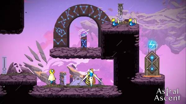 Пример визуального стиля и графики игры Astral Ascent