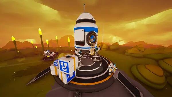 Пример визуального стиля и графики игры ASTRONEER