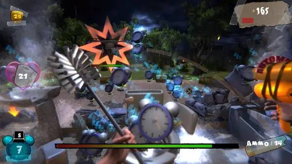 Пример визуального стиля и графики игры ATTACK OF THE EVIL POOP VR