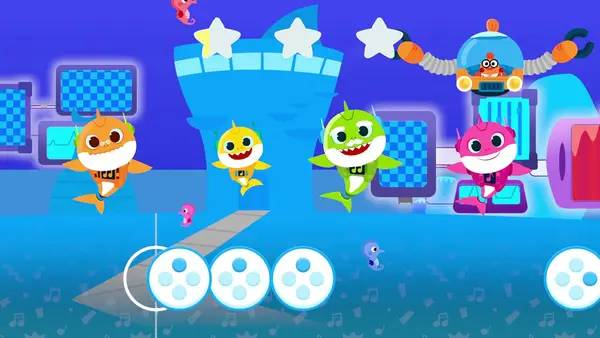 Пример визуального стиля и графики игры Baby Shark  Sing and Swim Party