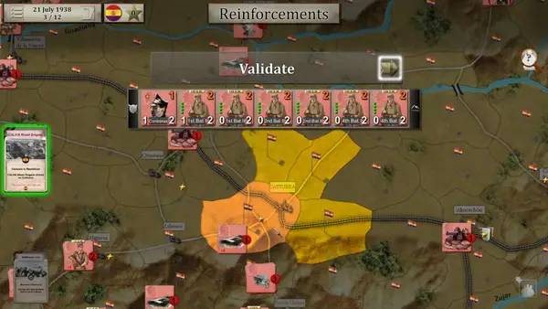 Пример визуального стиля и графики игры Battles For Spain