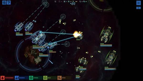 Пример визуального стиля и графики игры Battlevoid Sector Siege