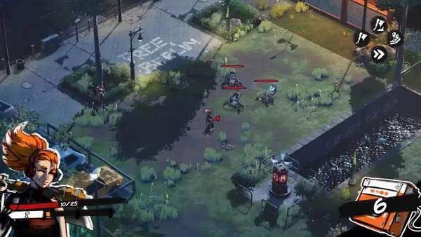 Пример визуального стиля и графики игры Beat Slayer