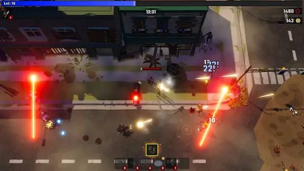 Пример визуального стиля и графики игры Biters and Bullets Prologue