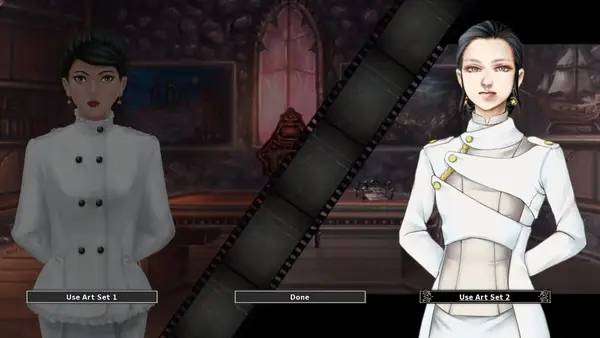 Пример визуального стиля и графики игры Black Closet