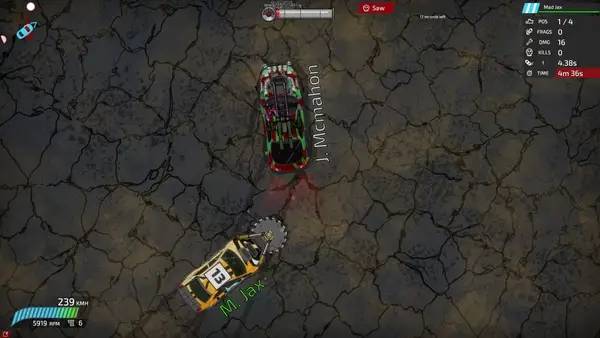 Пример визуального стиля и графики игры Bloody Rally Show