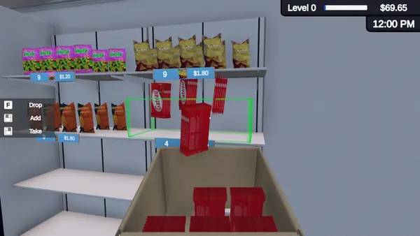 Пример визуального стиля и графики игры Booze Shop Simulator