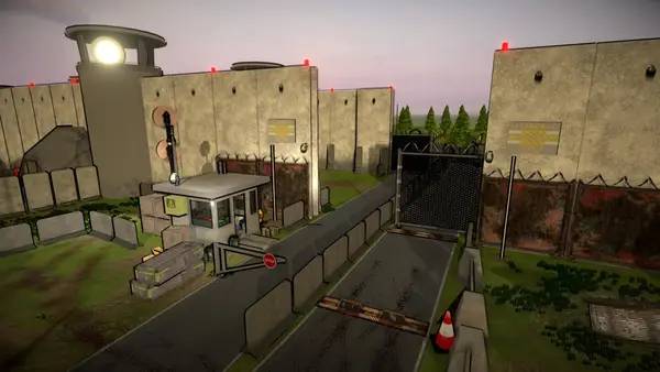 Пример визуального стиля и графики игры Border Force