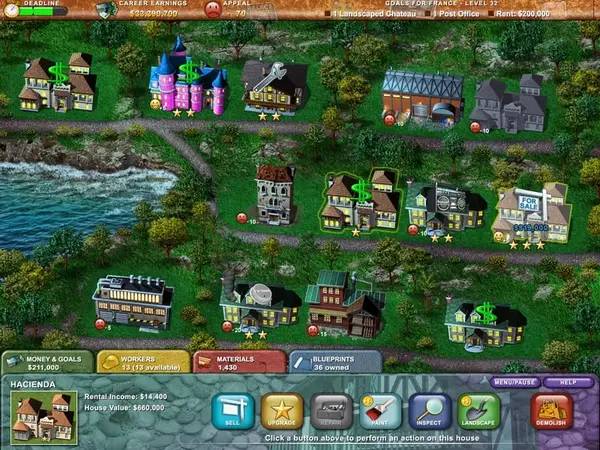 Пример визуального стиля и графики игры Build-A-Lot 3  Passport to Europe