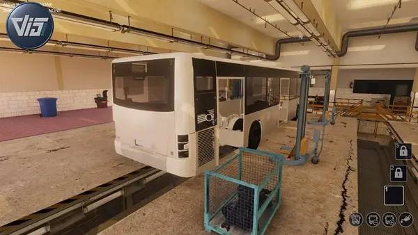 Пример визуального стиля и графики игры Bus Mechanic Simulator