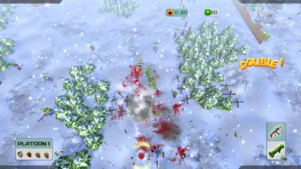 Пример визуального стиля и графики игры Cannon Fodder 3