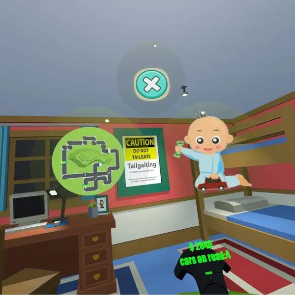 Пример визуального стиля и графики игры Car Car Crash Hands On Edition