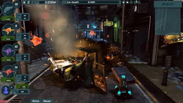 Пример визуального стиля и графики игры Car Demolition Clicker