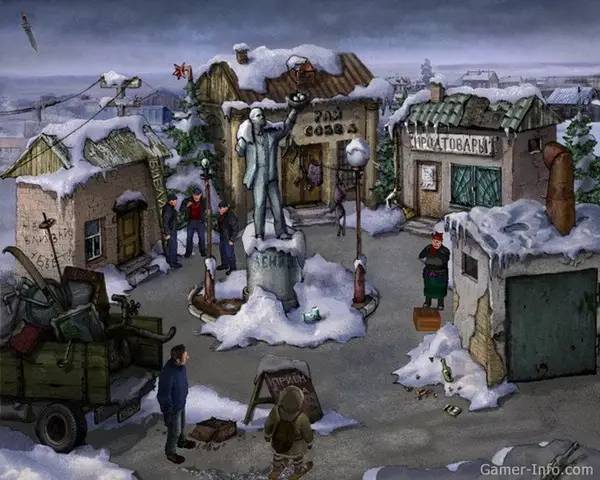 Пример визуального стиля и графики игры Чукча в большом городе