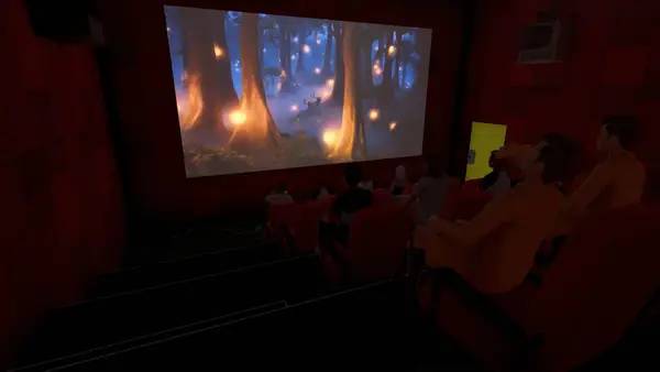 Пример визуального стиля и графики игры Cinema Simulator 2025