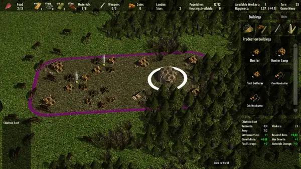 Пример визуального стиля и графики игры Clans to Kingdoms