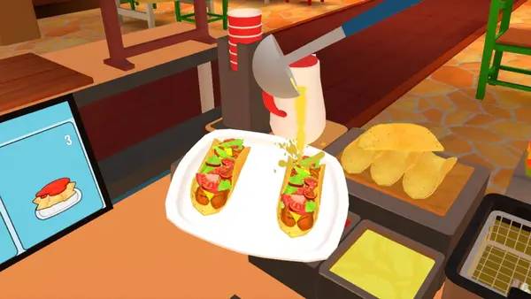 Пример визуального стиля и графики игры Clash of Chefs VR