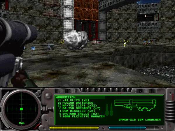 Пример визуального стиля и графики игры Classic Marathon Infinity