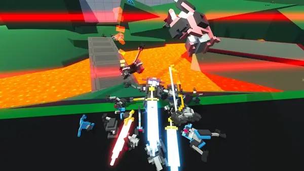 Пример визуального стиля и графики игры Clone Drone in the Danger Zone