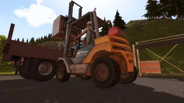 Пример визуального стиля и графики игры Construction Simulator 2015