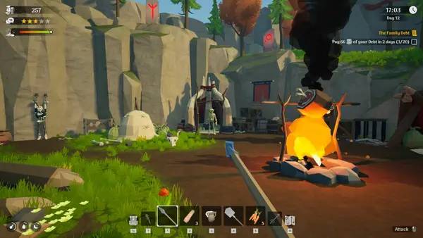 Пример визуального стиля и графики игры Cozy Keep Farm, Craft, Manage