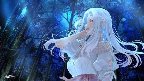 Пример визуального стиля и графики игры Cyanotype Daydream -The Girl Who Dreamed the World-