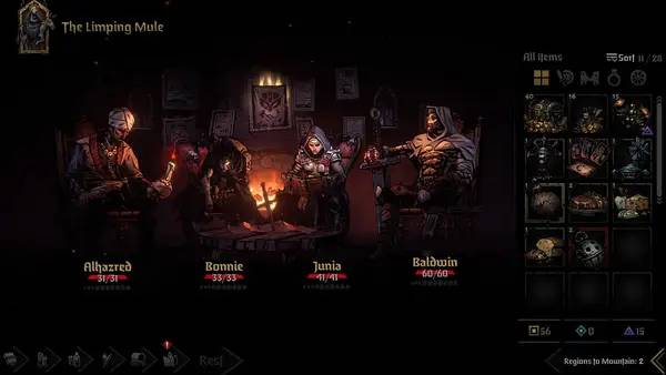 Пример визуального стиля и графики игры Darkest Dungeon 2