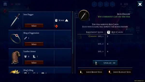 Пример визуального стиля и графики игры Deck of Souls