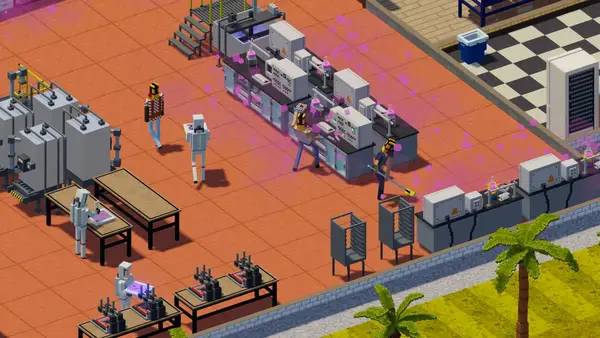 Пример визуального стиля и графики игры Definitely Not Fried Chicken