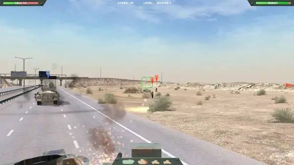 Пример визуального стиля и графики игры Desert Gunner