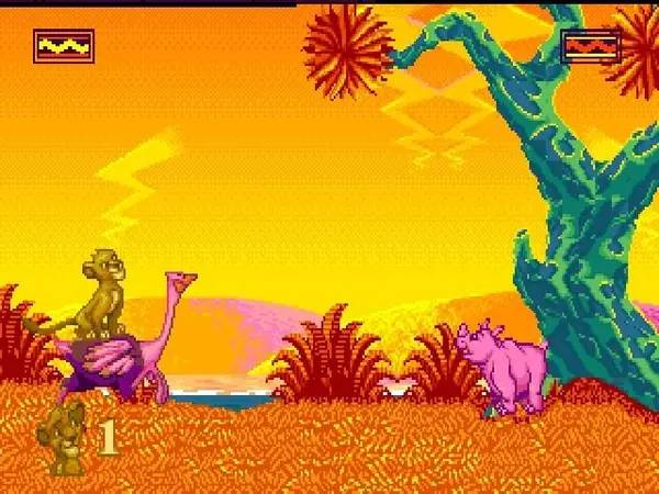 Пример визуального стиля и графики игры Disney 16-bit Classics  Aladdin + The Lion King + The Jungle Book