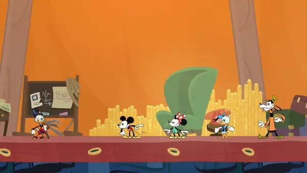 Пример визуального стиля и графики игры Disney Illusion Island Starring Mickey and Friends