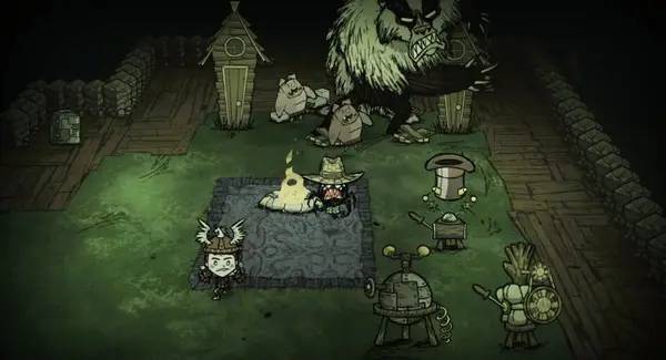 Пример визуального стиля и графики игры Don't Starve Together