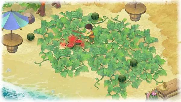 Пример визуального стиля и графики игры Doraemon Story of Seasons