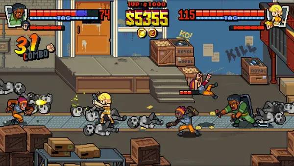 Пример визуального стиля и графики игры Double Dragon Gaiden  Rise Of The Dragons