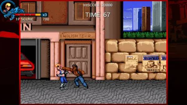 Пример визуального стиля и графики игры Double Dragon Trilogy