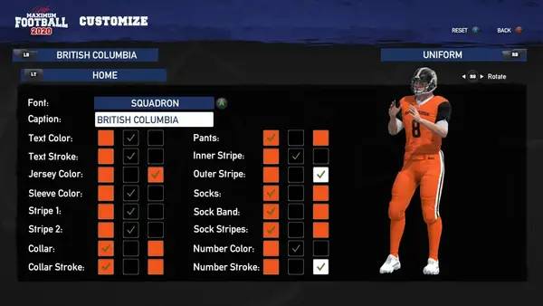 Пример визуального стиля и графики игры Doug Flutie's Maximum Football 2020