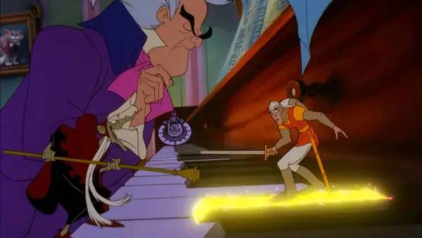 Пример визуального стиля и графики игры Dragon's Lair 2  Time Warp