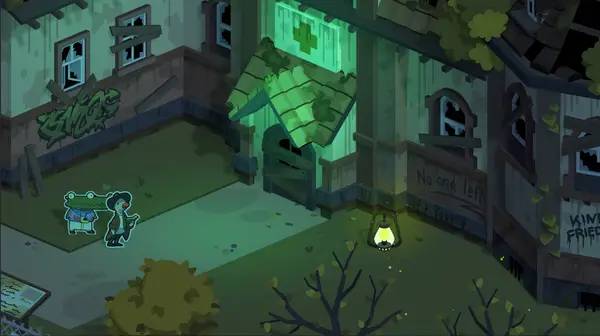 Пример визуального стиля и графики игры Duck Detective  The Ghost of Glamping