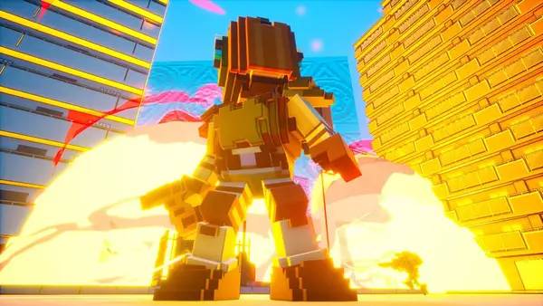 Пример визуального стиля и графики игры EARTH DEFENSE FORCE  WORLD BROTHERS