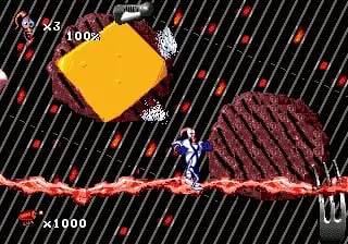 Пример визуального стиля и графики игры Earthworm Jim 2
