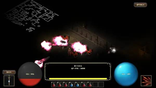 Пример визуального стиля и графики игры Escape from Deathmark Dungeon