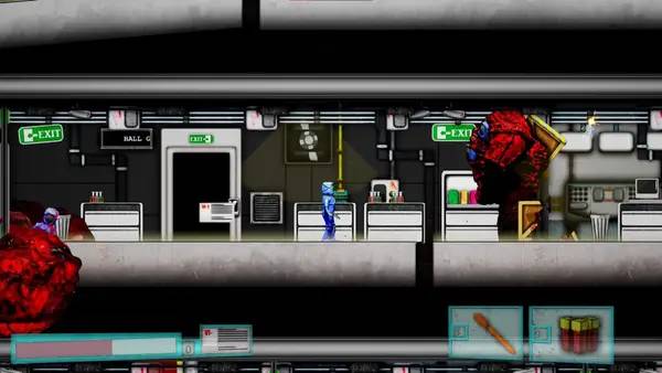 Пример визуального стиля и графики игры Escape From Violet Institute