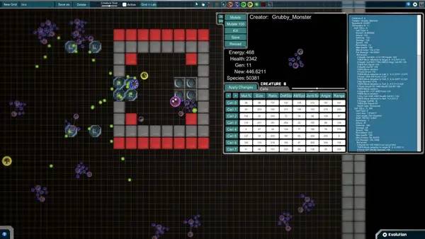 Пример визуального стиля и графики игры Evolution