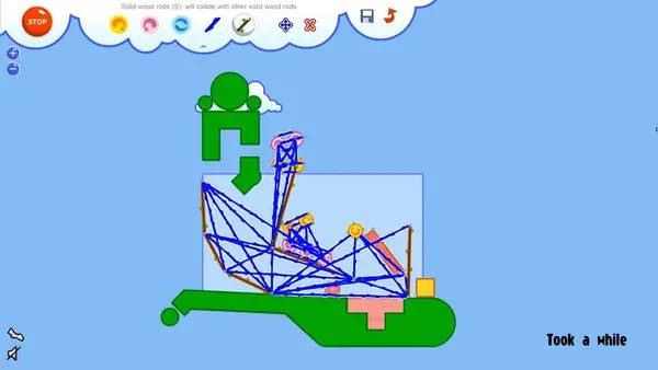 Пример визуального стиля и графики игры Fantastic Contraption Classic 1 and 2
