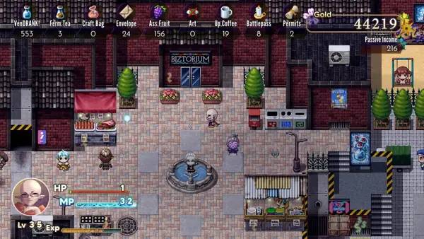 Пример визуального стиля и графики игры Final Profit  A Shop RPG