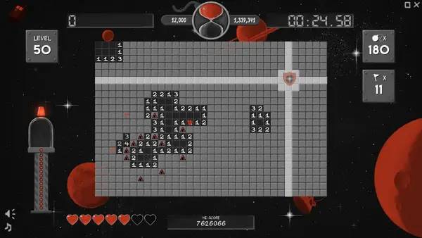 Пример визуального стиля и графики игры Fine Sweeper