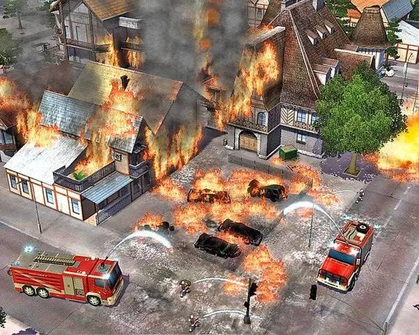 Пример визуального стиля и графики игры Fire Department 3