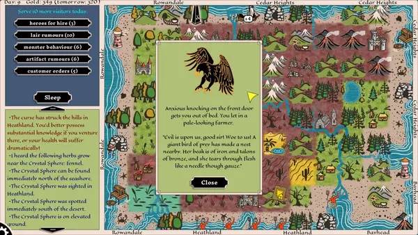 Пример визуального стиля и графики игры Fireside Hero